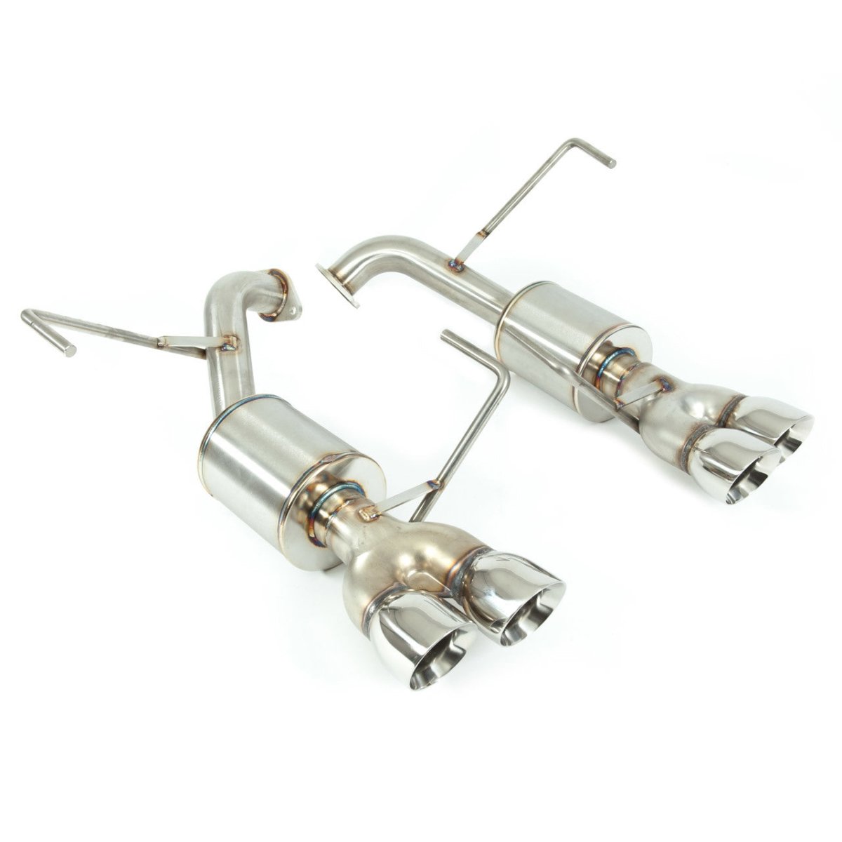 Nameless Performance Axle Back w/ 3" Double Wall Polished Tips and 5" Mufflers 15 - 21 WRX / 15 - 18 STI - Axle Back - Nameless Performance