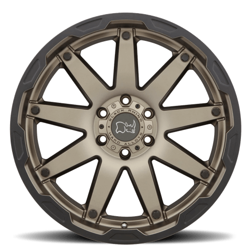 Black Rhino OCEANO Matte Bronze W/ Black Ring 20x9.5 +12 6x135mm 87.1mm