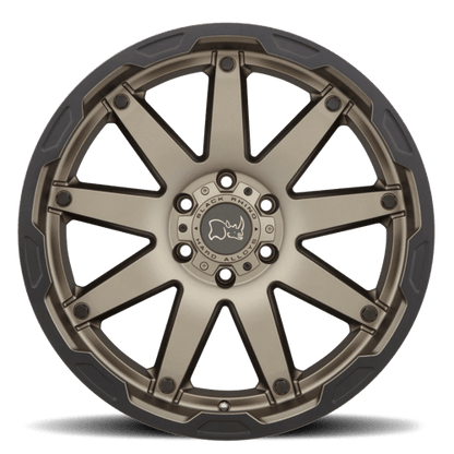 Black Rhino OCEANO Matte Bronze W/ Black Ring 20x9.5 +12 6x135mm 87.1mm