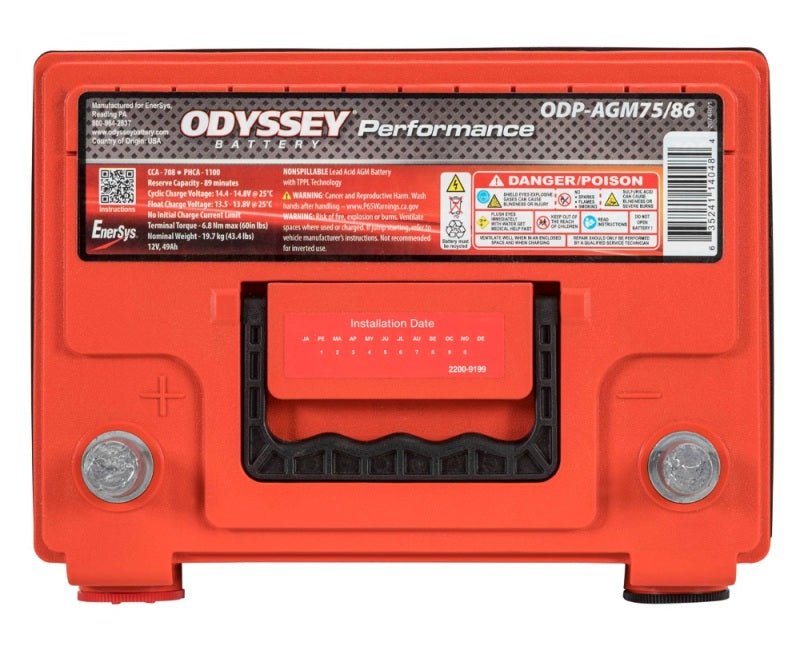 Odyssey Battery Auto/Truck Performance AGM Battery (75/86-705)-Batteries-Odyssey Battery