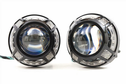 Panamera 2.0 (Black) (White/Amber LED Switchback) - Shrouds - Morimoto