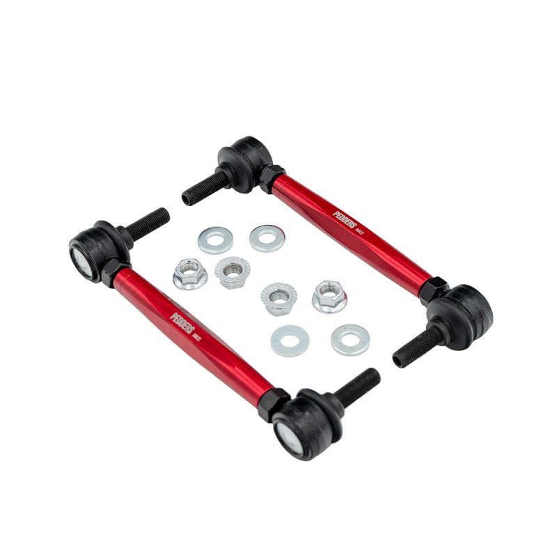 Pedders 15-22 S550 Mustang Adjustable Endlink Kit Front-Sway Bar Endlinks-Pedders