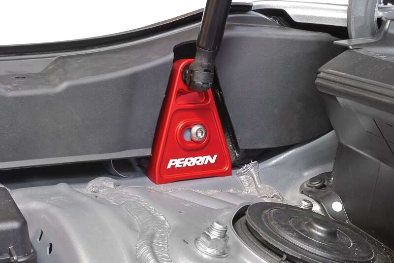 PERRIN 15+ Subaru WRX/STI High-Lift Hood Brackets - Red-Hood Struts-Perrin Performance