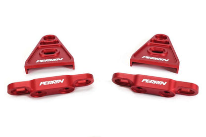 PERRIN 15+ Subaru WRX/STI High-Lift Hood Brackets - Red-Hood Struts-Perrin Performance