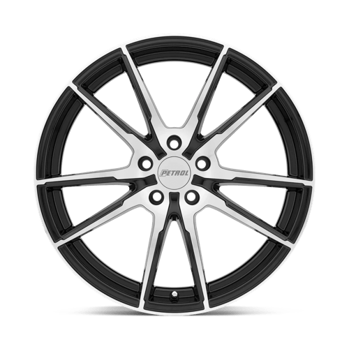 Petrol P0A Gloss Black W/ Mach Cut Face 17x8 +32 5x112mm 72.1mm