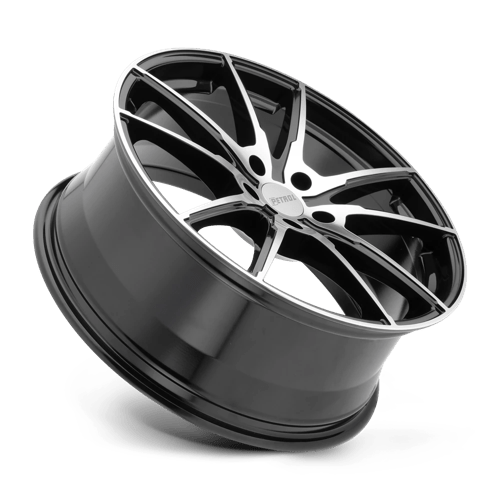Petrol P0A Gloss Black W/ Mach Cut Face 19x8 +35 5x100mm 72.1mm