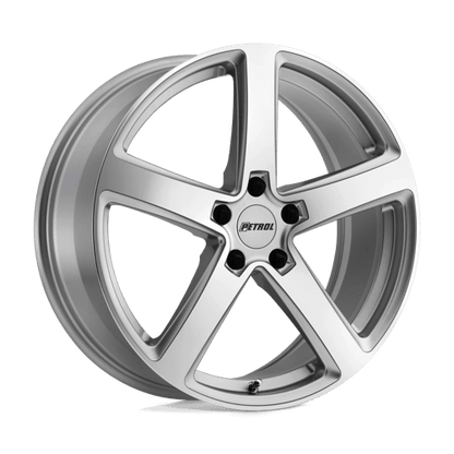 Petrol P2A Silver W/ Machined Cut Face 17x8 +35 5x100mm 72.1mm