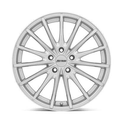 Petrol P3A Silver W/ Machined Cut Face 17x8 +40 5x110mm 72.1mm
