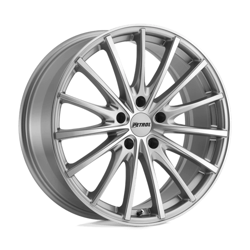 Petrol P3A Silver W/ Machined Cut Face 19x8 +40 5x108mm 72.1mm