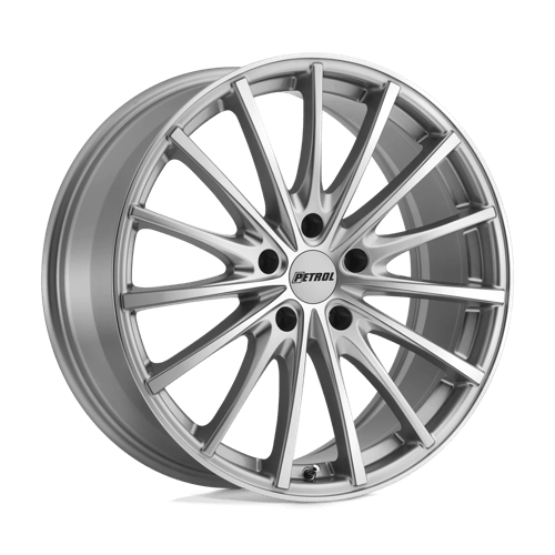 Petrol P3A Silver W/ Machined Cut Face 17x8 +40 5x114.3mm 76.1mm