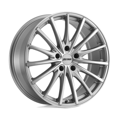 Petrol P3A Silver W/ Machined Cut Face 19x8 +35 5x120mm 76.1mm