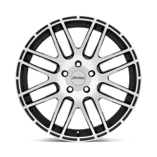 Petrol P6A Gloss Black W/ Mach Cut Face 18x8 +40 5x108mm 72.1mm