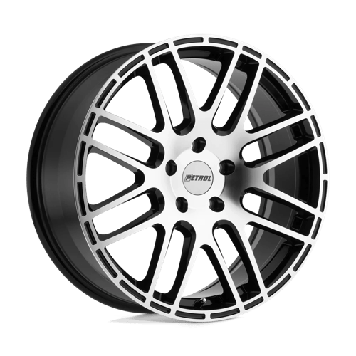Petrol P6A Gloss Black W/ Mach Cut Face 18x8 +40 5x112mm 72.1mm