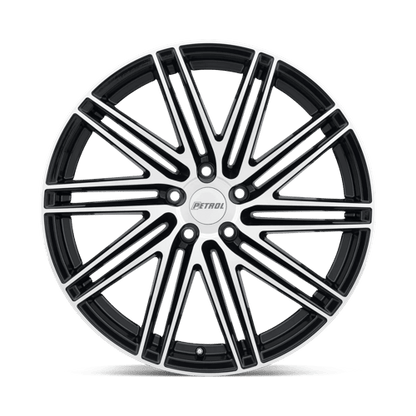 Petrol P1C Gloss Black W/ Mach Cut Face 18x8 +40 5x108mm 72.1mm