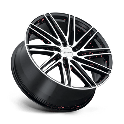 Petrol P1C Gloss Black W/ Mach Cut Face 19x8 +40 5x112mm 72.1mm
