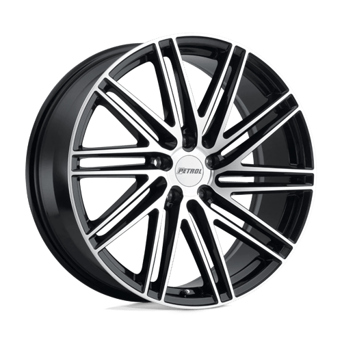 Petrol P1C Gloss Black W/ Mach Cut Face 20x8.5 +40 5x114.3mm 76.1mm
