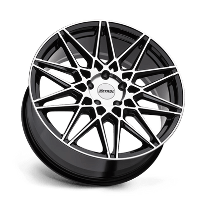 Petrol P3C Gloss Black W/ Mach Cut Face 20x8.5 +40 5x108mm 72.1mm