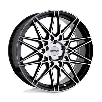 Petrol P3C Gloss Black W/ Mach Cut Face 17x8 +40 5x112mm 66.6mm