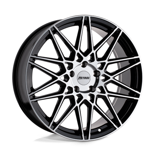 Petrol P3C Gloss Black W/ Mach Cut Face 18x8 +40 5x110mm 72.1mm