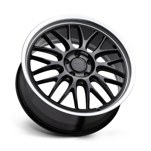 Petrol P4C Gloss Black W/ Mach Cut Lip 19x8 +40 5x112mm 66.6mm