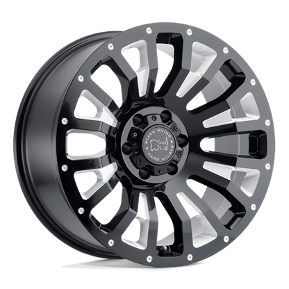 Black Rhino PINATUBO Gloss Black Milled 20x12 -44 6x139.7mm 112.1mm