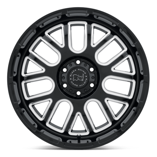 Black Rhino PISMO Gloss Black W/ Milled Spokes 20x9.5 -18 5x127mm 71.5mm