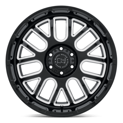 Black Rhino PISMO Gloss Black W/ Milled Spokes 20x9.5 -18 5x127mm 71.5mm