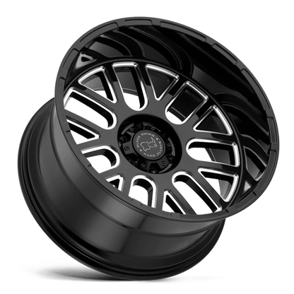 Black Rhino PISMO Gloss Black W/ Milled Spokes 20x9.5 -18 5x127mm 71.5mm
