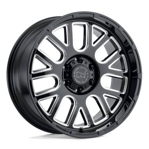 Black Rhino PISMO Gloss Black W/ Milled Spokes 20x9.5 -18 5x127mm 71.5mm