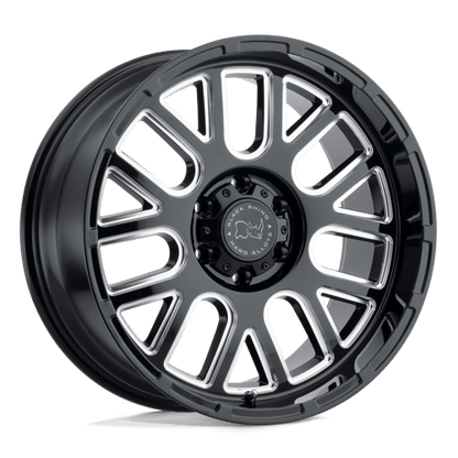 Black Rhino PISMO Gloss Black W/ Milled Spokes 20x9.5 -18 5x127mm 71.5mm