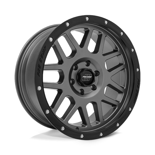 Pro Comp Alloys PA40 VERTIGO Dark Gray W/ Black Lip 17x9 -6 6x139.7mm 108mm