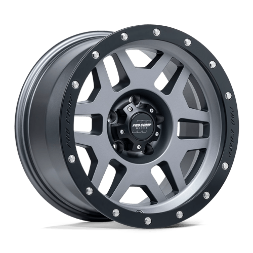 Pro Comp Alloys PA41 PHASER Matte Graphite W/ Black Lip 17x9 -6 5x127mm 83.1mm