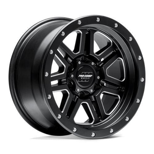 Pro Comp Alloys PA62 APEX Satin Black Milled 17x9 -6 6x139.7mm 108mm