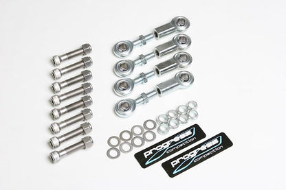 Progress Tech 97 - 13 Chevrolet Corvette (C5/C6) 3 - Piece End Link Kit (Pair) - Front & Rear - Sway Bar Endlinks - Progress Technology