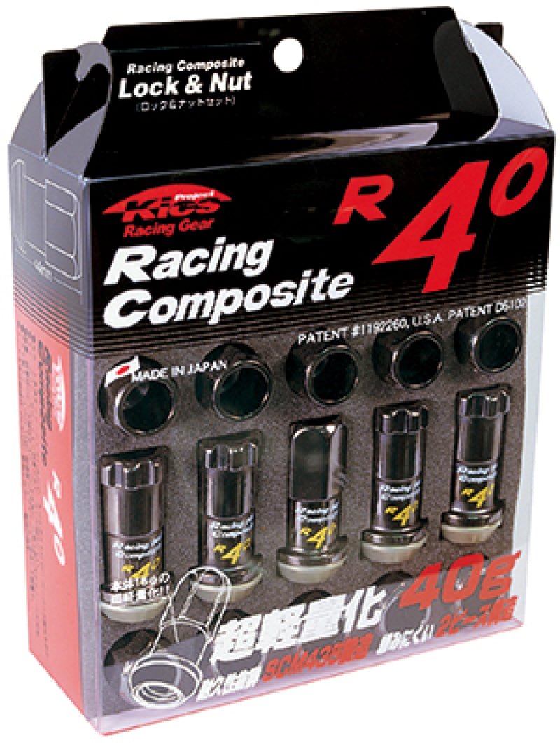 Project Kics 12x1.50 R40 Lug Nuts - Black (16+4 Locks)-Lug Nuts-Project Kics
