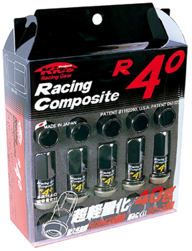 Project Kics 12x1.50 R40 Lug Nuts - Black (20 Pcs)-Lug Nuts-Project Kics