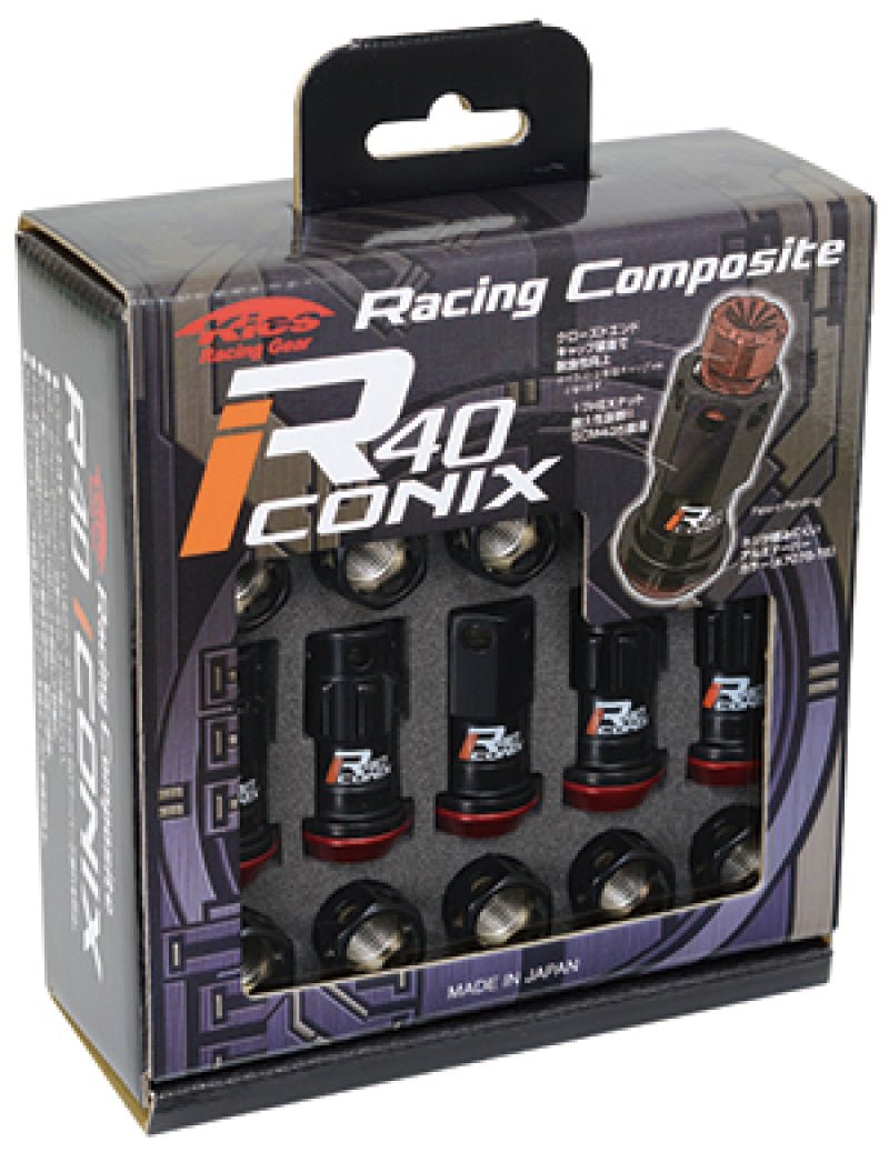 Project Kics 14X1.50 Black Lock w/ Gold Floating Washer w/ Capless Lug Nuts 16+4-Lug Nuts-Project Kics
