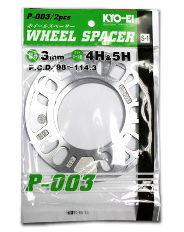 Project Kics 3MM Universal Spacers (2 Pk) P-003-2P-Wheel Spacers & Adapters-Project Kics