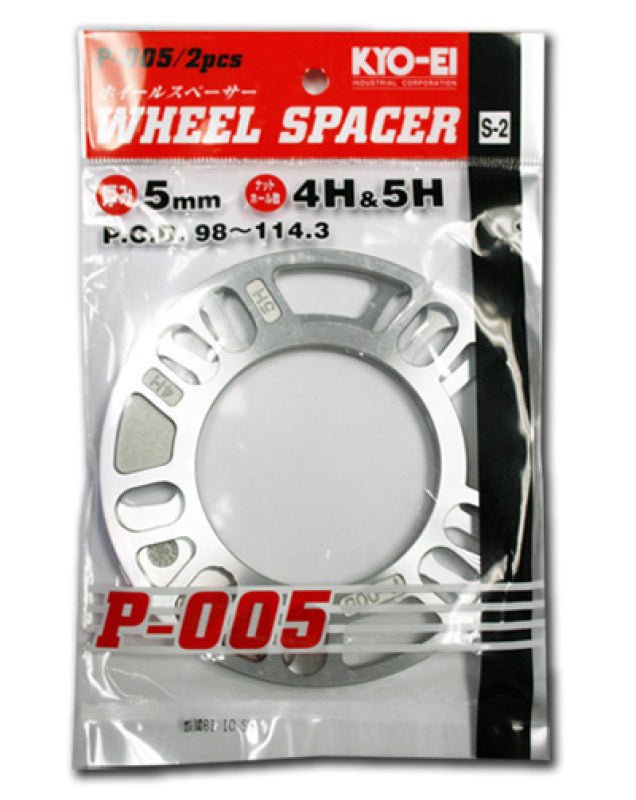 Project Kics 5MM Universal Spacers (2 Pk)-Wheel Spacers & Adapters-Project Kics