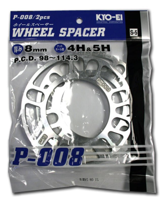 Project Kics 8MM Universal Spacers (2 Pk)-Wheel Spacers & Adapters-Project Kics