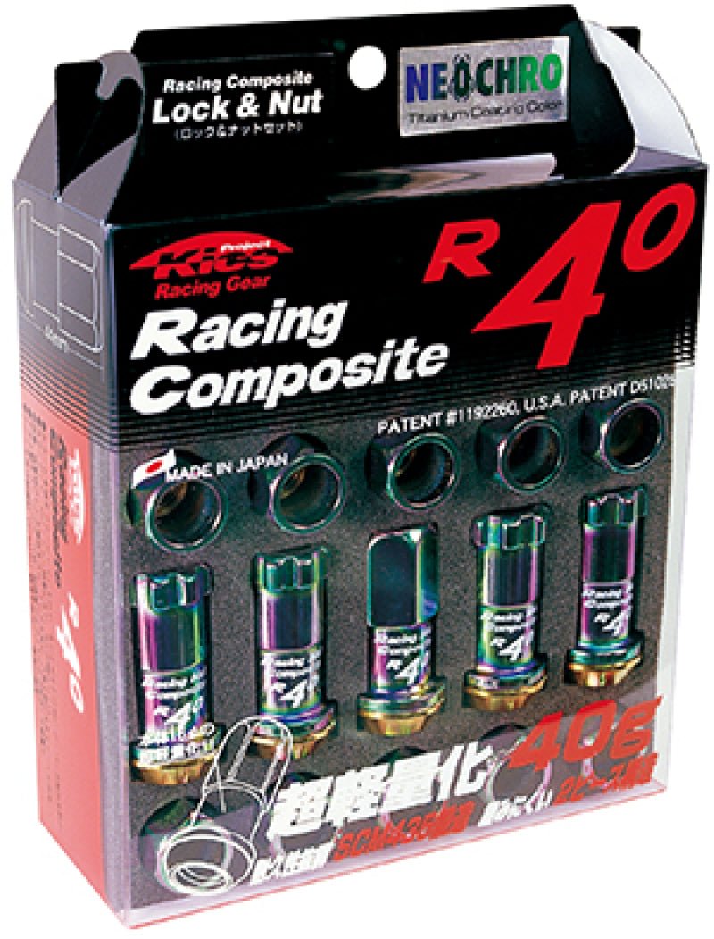 Project Kics R40 Single PC 12X1.50 NeoChrome-Lug Nuts-Project Kics