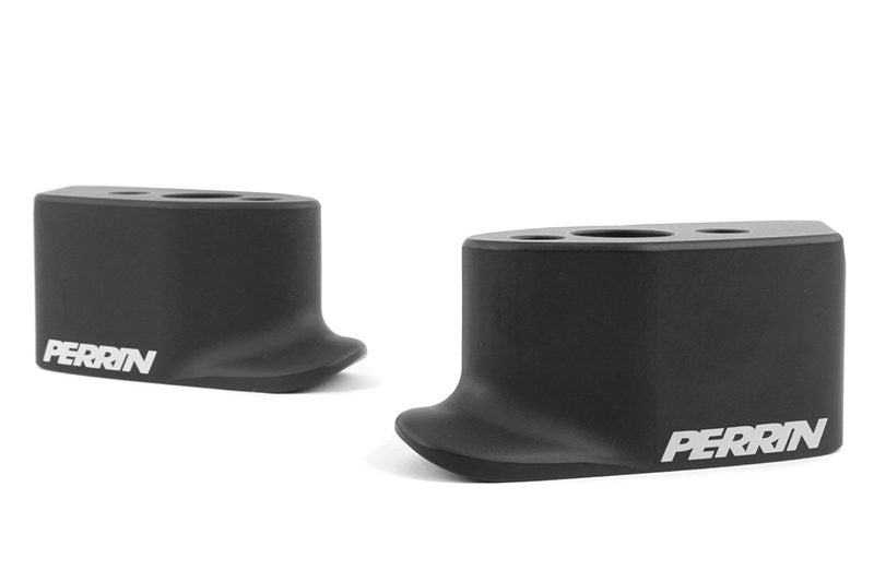Wing Riser Kit for 2017-2020 BRZ, featuring two black aluminum risers with Perrin branding for enhanced aerodynamics.
