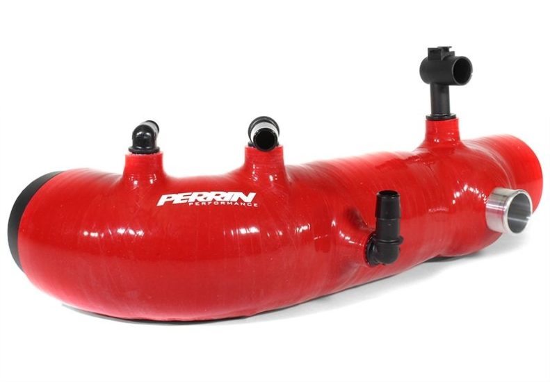 PERRIN red turbo inlet hose for 2002-2007 WRX STI Forester XT - 2.25 inch silicone.