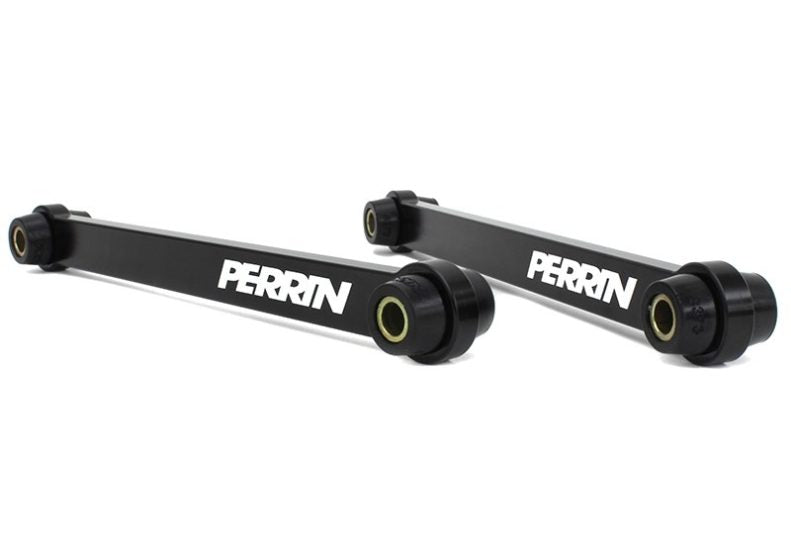 Front endlinks with urethane bushings designed for BRZ, FR-S, 86, and GR86, featuring a sleek black finish.
