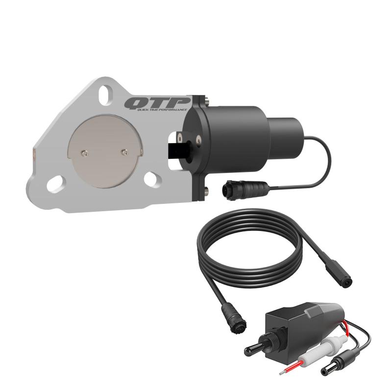 QTP 2.25in Bolt-On QTEC Electric Cutout Valve - Single-Exhaust Cutouts-QTP