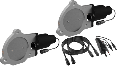 QTP 3.5in Bolt-On QTEC Dual Electric Cutout Valves - Pair-Exhaust Cutouts-QTP