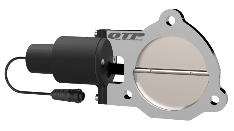 QTP 3.5in Bolt-On QTEC Electric Cutout Valve - Single-Exhaust Cutouts-QTP