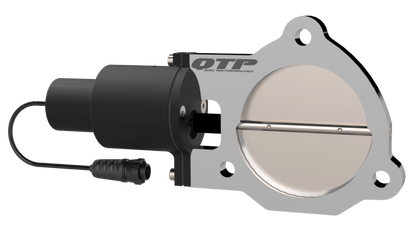 QTP 3.5in Bolt-On QTEC Electric Cutout Valve - Single-Exhaust Cutouts-QTP