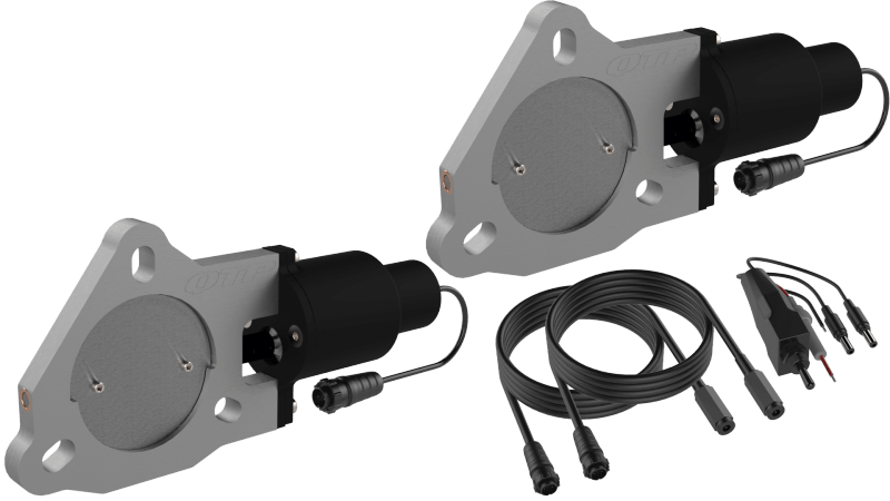 QTP 3in Bolt-On QTEC Dual Electric Cutout Valves - Pair-Exhaust Cutouts-QTP