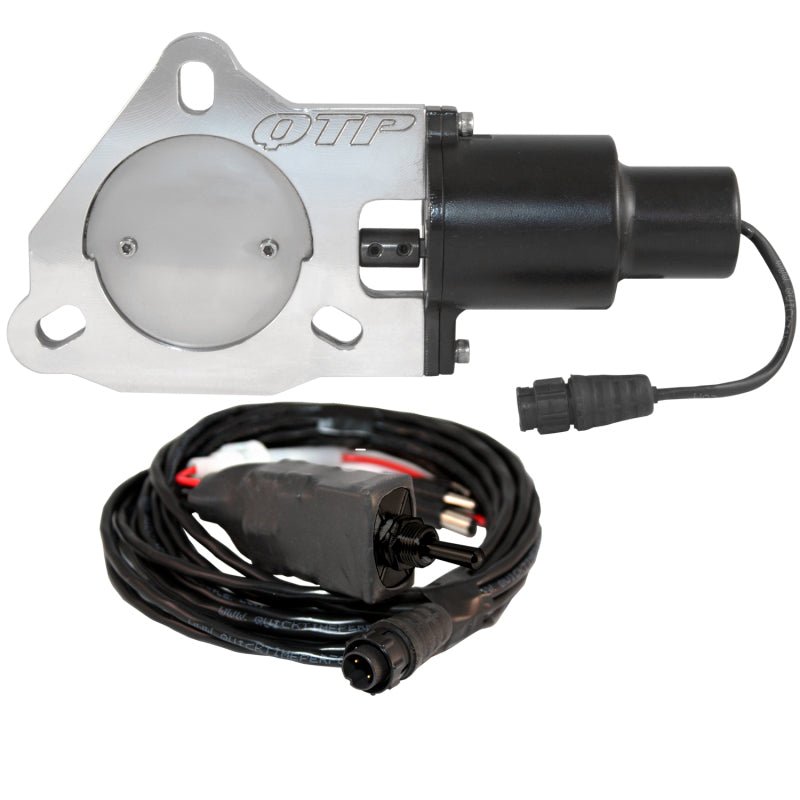 QTP 3in Bolt-On QTEC Electric Cutout Valve - Single-Exhaust Cutouts-QTP